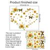 MS380 Pegatinas decorativas de pared con diseño de girasol, mariposa y flor para ventana de dormitorio, autoadhesivas, venta al por mayor