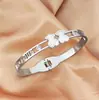 Pulseira de Aço Titânio Prata Feminina Anel de Zircônia de Alta Qualidade Joia de Mão Pulseira Prata Pulseira de Corda Pulseira Atacado