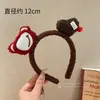 Faixa de cabeça fofa com orelhas de panda para lavar o rosto, faixa de cabeça de pelúcia de desenho animado com coroa alta para mulheres, faixa para maquiagem e lavar o cabelo, acessório de cabelo