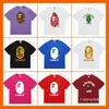 Hit da Internet de Verão 24: Camiseta bAPe Cabeça de Macaco Macaquinho, Camuflagem, Camiseta Unisex Manga Curta Gola Redonda