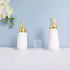 En stock botella cónica blanca de espuma de 60 ml, botella espumadora de PET para mousse de 100 ml, dispensador portátil de espuma facial