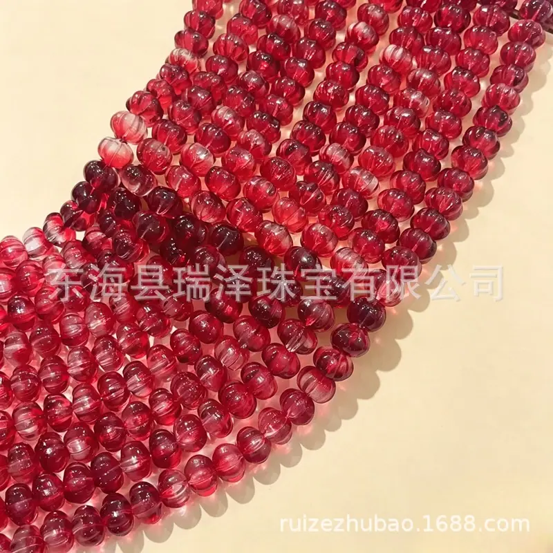 天然白水晶南瓜珠