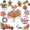 Imán de Refrigerador de Muñeco de Nieve Navideño Más Popular de Amazon Decoración de Pegatina Magnética para Refrigerador de Invierno con Papá Noel y Copo de Nieve