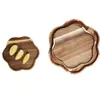 Ventas Directas de Fábrica Paleta de Madera de Acacia Shandong Jihuo Bandeja de Té Rectangular para el Hogar Plato de Cena de Madera Maciza Japonés para Sushi