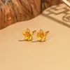 Aretes de calabaza, moneda de cobre y flor, modelo nuevo 2026, para armar tú misma, combinables, elegantes, sencillos, versátiles, regalo perfecto para novia