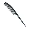Peine de Peluquería para Teñir en Stock Herramienta de Corte de Pelo de Plástico Peine Antiestático para el Cabello Peine de Cola con Punta de Aguja de Hierro para Salón Venta al por Mayor