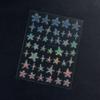 Pegatina Reflejante de Mariposa de Seda para Uñas Flash Relieve plata Amor Estrella Pentagonal Uña Portátil Celebridad de Internet Explosiones