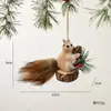 Nuchi Squirrel Artificial Coreano Transfronteiriço Decoração de Natal Pequeno Pingente Decoração de Árvore de Natal Presente Criativo