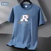 Atacado Transfronteiriço Camisetas Masculinas, Manga Curta Verão Novo Estilo, Tops Casuais Estampados de Gola Redonda Soltos, Tops Versáteis de Manga Meia Tendência de Marca