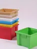 Cesta de Ayuda Didáctica para Jardín de Infancia Cesta de Almacenamiento de Plástico Multicolor Familiar Caja Organizadora de Bloques de Construcción Caja de Almacenamiento Apilable Caja de Almacenamiento de Juguetes