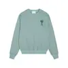 Sudadera Am* Estilo Otoño e Invierno Bordado de Corazón Pequeño Cuello Redondo Sudadera de Algodón Holgada Casual Estilo Unisex