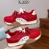 La versión de piel de vaca hace que los pies parezcan más pequeños, zapatillas Forrest Gump, zapatillas de mujer, con cordones, bloques de color, zapatillas de entrenamiento alemanas, novedad Otoño 2026, zapatillas deportivas casuales