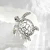 Broche de Tortuga Animal de Dibujos Animados Europeo y Americano Transfronterizo Accesorios de Decoración para Abrigo Suéter Broche Corsage Suministro Directo de Fábrica