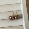 Pendientes de Perla Marrón Mocha Retro Franceses para Mujer, Simples, de Alta Gama, Únicos, Elegantes, Modernos y Versátiles
