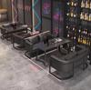 Entrega de Fábrica de One Piece Ktv Cubierta Cómoda Música Restaurante Bistro Sofá Bar Combinación de Mesa y Silla de Bar Transparente