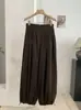 KEKEZOON Estilo Coreano Pantalones de Pierna Ancha Plisados de Cintura Alta para Mujer Otoño/Invierno Sueltos con Puño Casual de Moda 9090