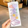 Presilhas de cabelo estilo ins coreano, presilhas bico de pato elegantes e requintadas para meninas, presilhas para franja de crianças, presilhas laterais doces