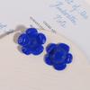 Corea del Sur niños coloridos cinco pétalos flor cóncavo y convexo tazón flor flor resina accesorios pendientes DIY material tocado venta al por mayor