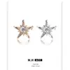 Broche de Estrella de Cinco Puntas con Circonita, Accesorio de Moda de Alta Gama de Nicho, Decoración Elegante y con Estilo para Traje, Mayoreo