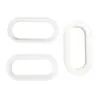 Fabricantes de hebillas de plástico blanco para cajas de cartón al por mayor en stock hebilla de presión portátil gruesa de seis dientes personalizada