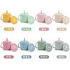 Set de Vajilla de Silicona para Niños Vajilla de Alimentación de Silicona de Grado Alimenticio para Bebé Vaso de Agua Babero Ventosa Tazón de Comida