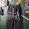 Jeans Masculino Tendência Estilo Hong Kong Primavera e Outono Novo Personalizado com Letras Hip-Hop Ins Moda High Street Tendência Cool Calças Compridas Exportação