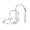 Perno U galvanizado, tornillo U extendido con juego de tuercas, abrazadera para tubería, conector fijo, hebilla, aro, abrazadera para tubería