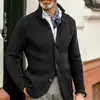 Tejido de Punto de Color Sólido Estilo Nuevo Casual Simple Manga Larga Cuello Alto Ajustado Chaqueta Suéter de Comercio Exterior para Hombre Suéter de Cuello Alto para Hombre