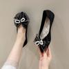 Zapatos Planos de Punta Fina con Perlas para Mujer, Estilo Pequeño Fragante, Nuevos de Primavera 2025, Zapatos Versátiles sin Cordones, Zapatos de Abuela