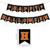Conjunto de Bandeiras Temáticas de Halloween Suprimentos para Decoração de Festa Banner Guirlanda Montagem de Cena Feito Sob Medida