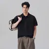 Camisa Polo de Linho Estilo Old Money para Homens, Camisa de Manga Curta Tencel Fresca Verão 2026, Dropshipping Disponível