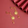 Novos Brincos Vietnamitas de Ouro de Areia Estilo Chinês Estilo Palácio Lótus Dossel de Lótus Brincos com Franja Design de Nicho Feminino Sentido de Design Joias Fornecimento
