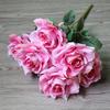 Flor Artificial rosa decoração suave para casa flor falsa decoração de casamento sala de estar rosa artificial buquê de casamento alta qualidade