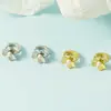 Aretes de clip versátiles, lindos y dulces para el día a día de estudiantes, no es necesario quitárselos al dormir, aretes florales de perlas simples y versátiles para el verano