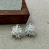 Aretes de Fuegos Artificiales de Zirconia, Aretes de Diente de León Modernos y Exquisitos, Elegantes de Nicho, Versátiles, Estilo de Lujo Ligero Personalizado, Gama Alta