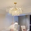 Lustre de Cristal de Luxo Leve Estilo Francês para Quarto Principal, Luminária Elegante Vintage Cor Creme para Sala de Estar, Tendência 2025 Novo Modelo de Iluminação