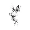 Pegatinas Creativas de Tatuajes Herbales de Mariposas y Flores para Hombres y Mujeres Tatuajes Artificiales Brazo Piernas Impermeables y a Prueba de Sudor Larga Duración Semi-Permanentes