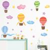 Nuevo LD63005 dibujos animados pintados globo aerostático nubes estrellas habitación infantil jardín de infancia decoración del hogar pegatinas de pared de PVC