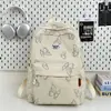 Elegante Mochila Mariposa Rayada Verde Matcha, Estilo Coreano, para Estudiantes de Secundaria y Preparatoria, Mochila Escolar Fresca y Versátil