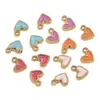 Acero Inoxidable Goteo de Aceite Pequeño Colgante de Amor DIY Colgante Pequeño para Teléfono Móvil Accesorios de Joyería Pulsera de Corazón de Melocotón Colgante para Pendientes Lote