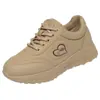 Zapatos Deportivos Casuales de Suela Gruesa para Mujer 2026 Otoño Nuevo Ligeros Zapatos de Papá Suela Suave Versátiles para Exteriores con Cordones Zapatos para Caminar