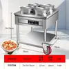 Carrito de acero inoxidable con aislamiento de gran capacidad para gachas de avena, para uso comercial, calentado eléctricamente, con control de temperatura constante, adecuado para cafeterías y vendedores ambulantes, para servir sopa, gachas de avena y alimentos guisados calientes
