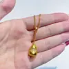 Pingente de Cuia e Guanyin em Prata de Lei S925 Yincheng, Estilo Chinês Novo, Pingente da Sorte com Corrente Chopard, Corrente Versátil para Clavícula, Tendência Nacional