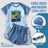 Coleção de Personagens de Minecraft Roupa de Banho Infantil Meninos Conjunto de Duas Peças Calção de Banho de Verão para Crianças Maiores Roupa de Banho com Proteção Solar para Meninos