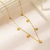 Collar Colgante de Concha Estilo Barroco Nuevo Lele Jewelry Cadena para Clavícula Estilo Festivo para Mujer Acero de Titanio Chapado en Oro de 18K