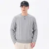 Suéter fino de punto de manga larga para hombre de 700G, adecuado para otoño e invierno, con cuello redondo, perfecto para el trabajo, uso casual y como capa base versátil; disponible al por mayor