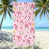 Toalla de Playa con Estampado de Perro Pudín de Sanrio, Absorbente de Agua, Secado Rápido, Fibra Ultrafina, Toalla de Baño para Vacaciones, Directo de Fábrica