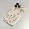 Conejito Es Adecuado para Apple 17Promax/16/15 Transparente Dibujos Animados Anticaída Funda para Teléfono Móvil Iphone13/14Pro