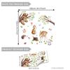 Vários Adesivos de Animais de Desenho Animado com Galhos de Árvore, Incluindo Ursos, Ouriços, Coelhos, Veados, Leões, Borboletas e Cogumelos, para Decoração de Quarto e Sala de Estar