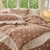 2025 Nuevo Juego de Cubre Cama de Algodón Francés Hilo Doble Acolchado Sábanas de Cama Juego de Tres o Cuatro Piezas para Todas las Estaciones Categoría a Grado Materno e Infantil